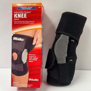 Mueller Sports Medicine Adjustable Hinged Knee Brace #6455 L/XL Fits R or L